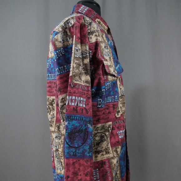 Vintage Wrangler X-Long Tails Men's Western Shirt - Picture 7 of 8